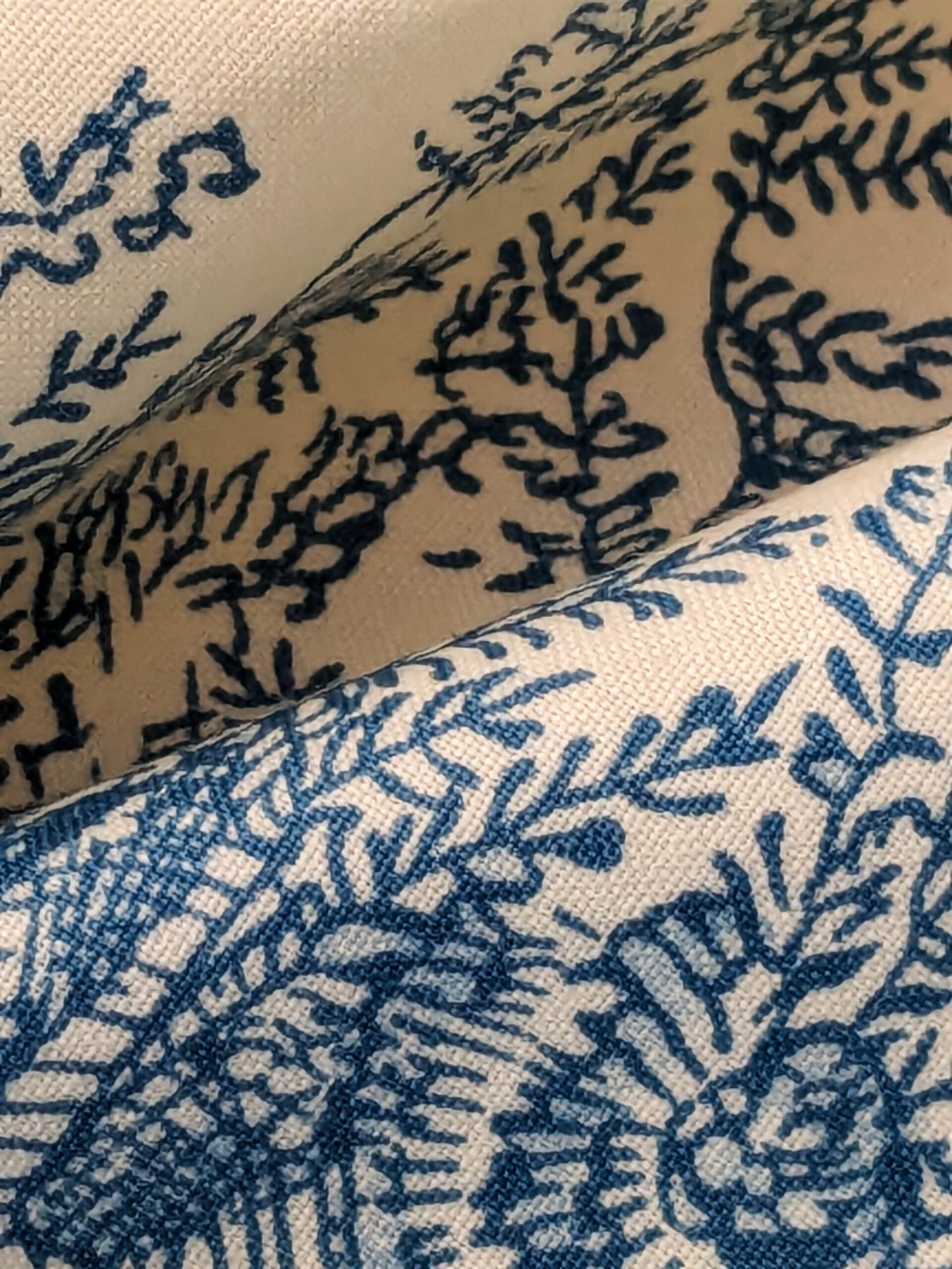 Scalamandre Sungari Blue Beige Historic Landscape Chinoiserie Scenic Toile de Jouy Cotton MSRP USD 200+/y