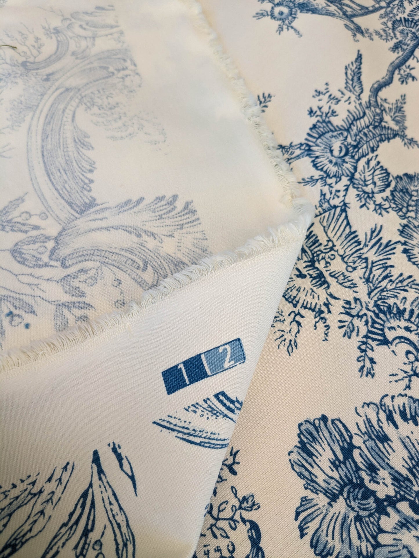 Scalamandre Sungari Blue Beige Historic Landscape Chinoiserie Scenic Toile de Jouy Cotton MSRP USD 200+/y
