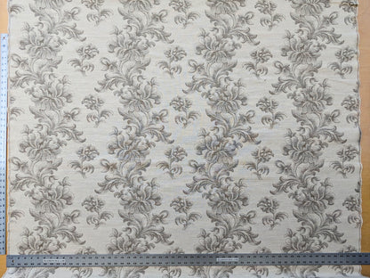 0.88Y Scalamandre Arles Taupe Gray Beige Floral Botanical Cotton Linen MSRP USD 196/y