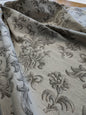 0.88Y Scalamandre Arles Taupe Gray Beige Floral Botanical Cotton Linen MSRP USD 196/y