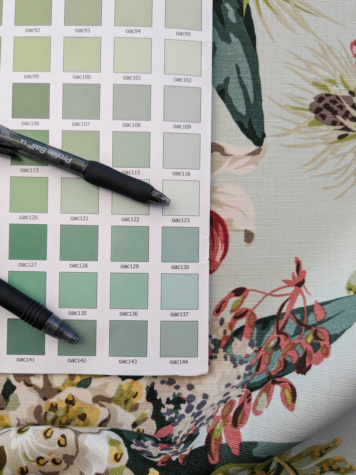 Scalamandre Mountain Greenery Ice Blue White Green Yellow Floral Botanical Linen Cotton MSRP USD 504/y