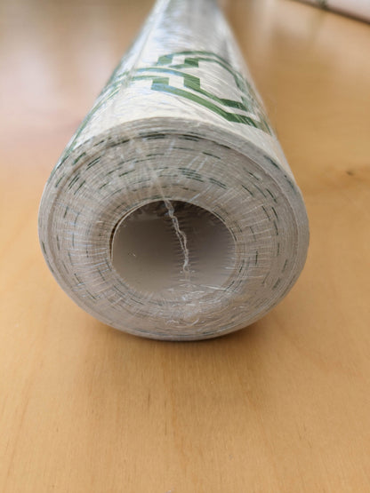 Scalamandre Suzhou Lattice Jade Wallpaper Green White Fretwork Lattice Geometric MSRP USD 132/ single roll