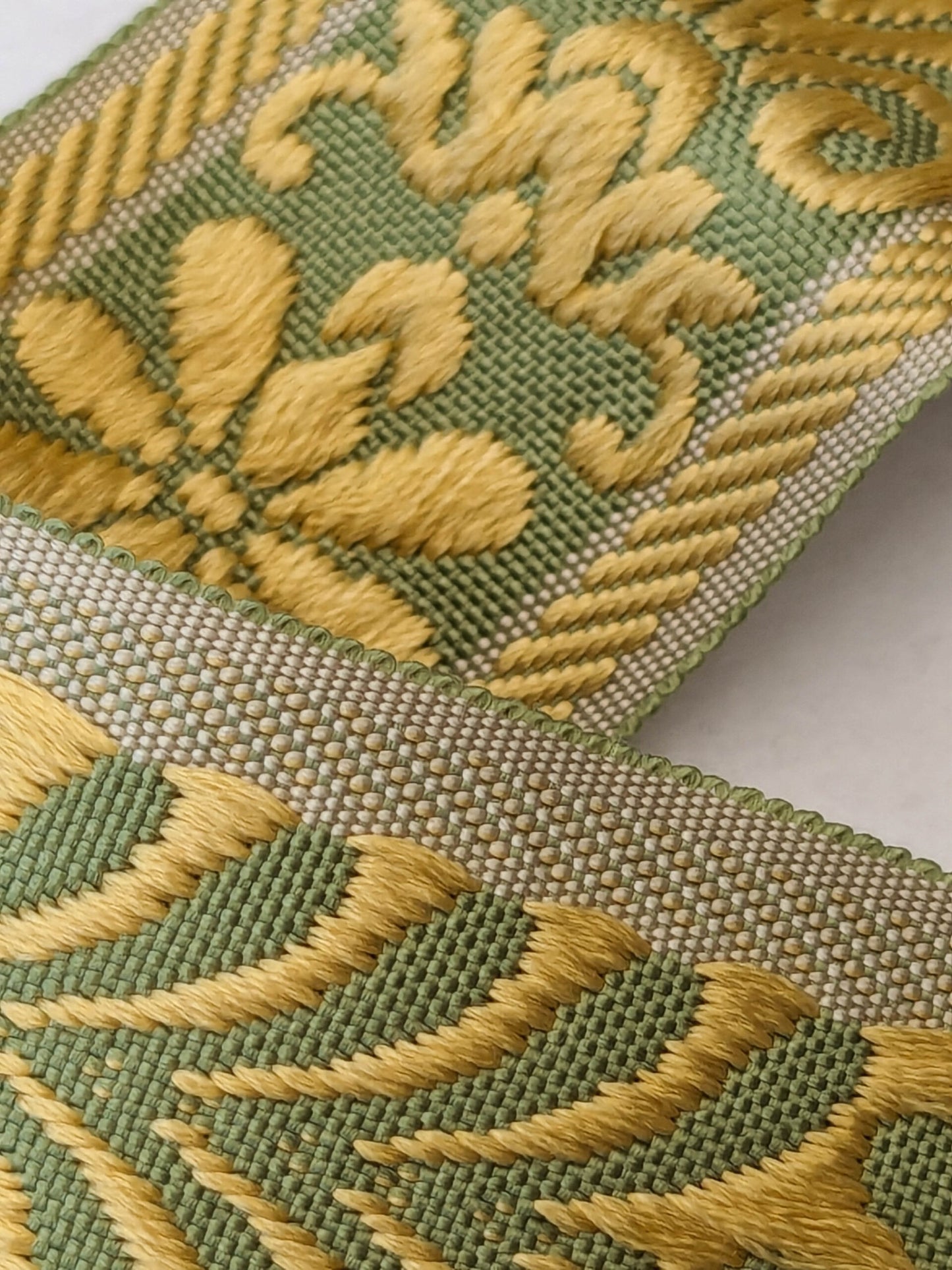 Scalamandre Louis XV Braid Fern Gold & Green  MSRP USD 130/y