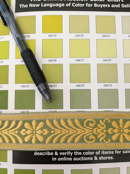 Scalamandre Louis XV Braid Fern Gold & Green  MSRP USD 130/y