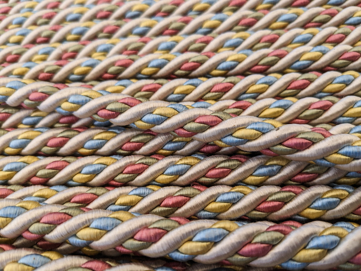 Scalamandre Lyon Pinks, Blues,Yellows ,Trim Silk Wool MSRP USD330/y