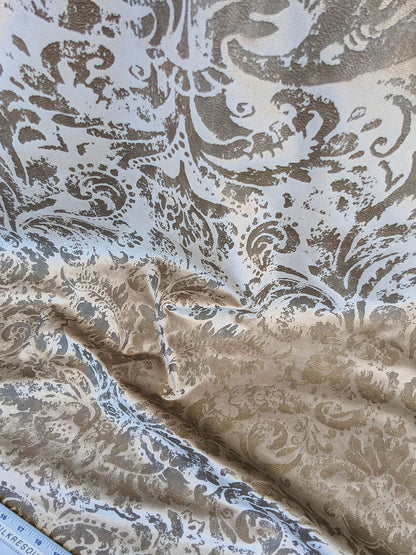 Scalamandre Palladio Velvet Damask Burnished Gold Damask Contemporary MSRP USD 560/y