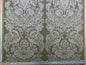 Scalamandre Amelia Lichen  Green Gray Renaissance Damask Jacquard Linen Acanthus Artichoke Feather MSRP USD 176/y