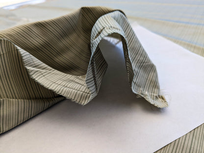 Scalamandre Astley Silk Strie Sage Gray White Pin Stripe Small Scale MSRP USD350+/yard