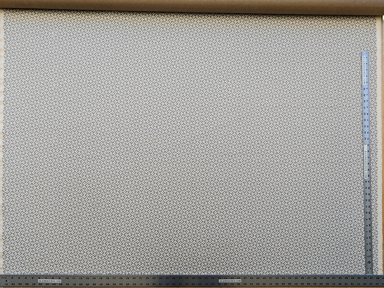 Scalamandre Khiva Weave Pearl Gray White Small Scale Geometric Diamond 100% Cotton MSRP USD180/yd