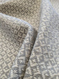 Scalamandre Khiva Weave Pearl Gray White Small Scale Geometric Diamond 100% Cotton MSRP USD180/yd