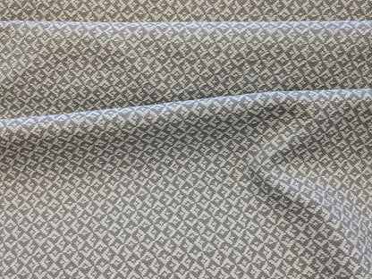 Scalamandre Khiva Weave Pearl Gray White Small Scale Geometric Diamond 100% Cotton MSRP USD180/yd