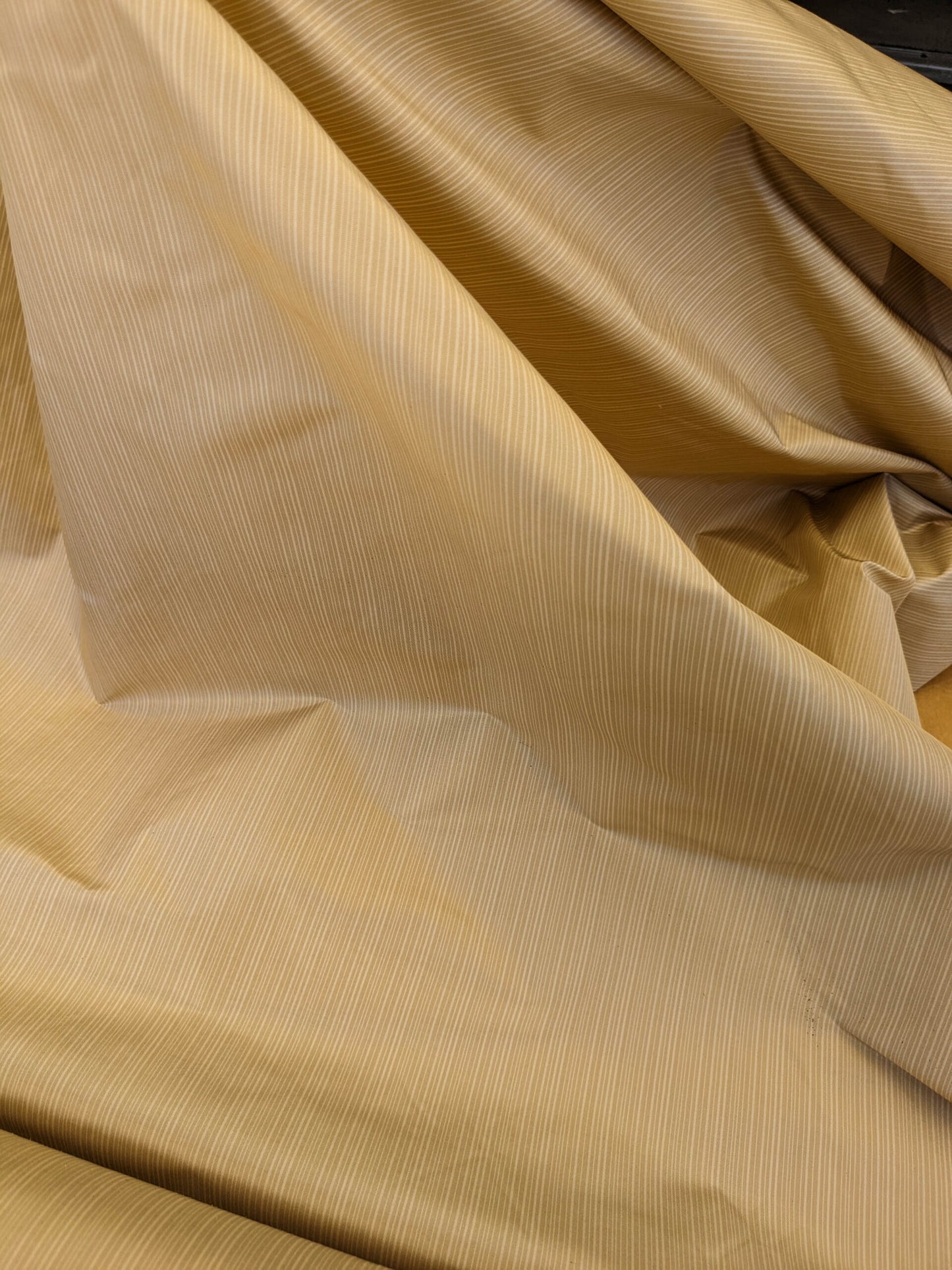 Scalamandre Astley Silk Strie Gold Pin Stripe Small Scale  MSRP USD350+/yard