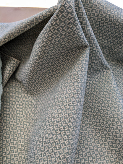 Scalamandre Khiva Weave Cloud Blue White Small Scale Geometric Diamond 100% Cotton MSRP USD180/yd