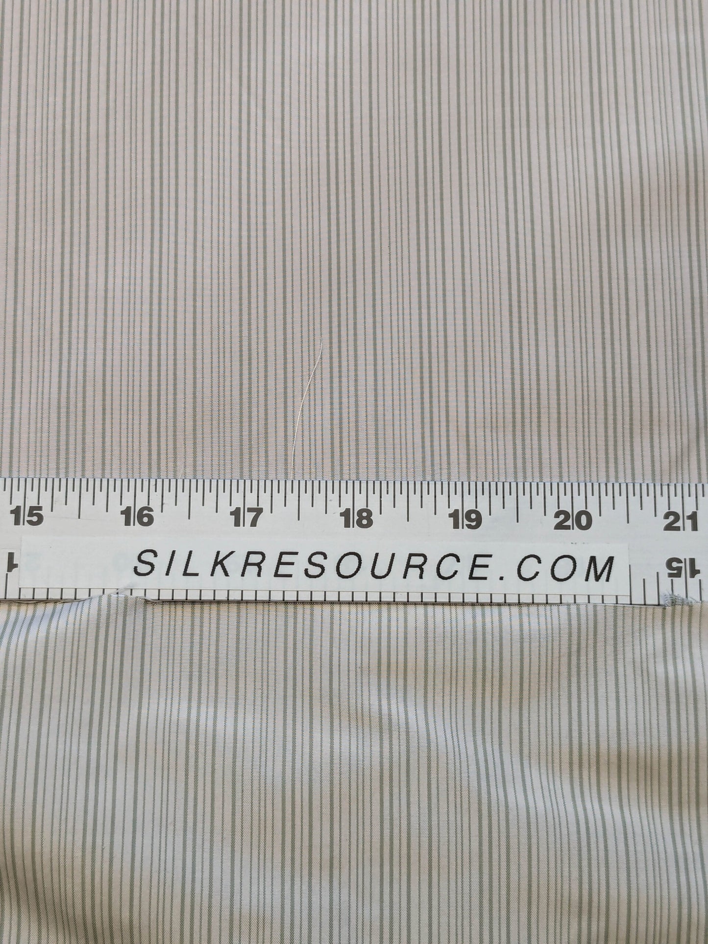 Scalamandre Astley Silk Strie Celadon Green White Pin Stripe Small Scale MSRP USD350+/yard.