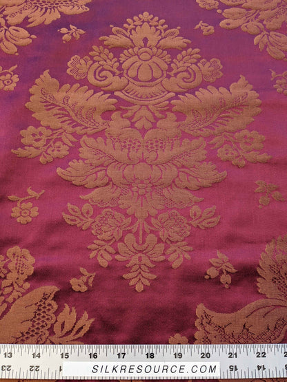 Tassinari &amp; Chatel Mortemer Bordeaux Red Damask Medallion Cupro Viscose Renaissance 51"x 42" Long MSRP USD 300++/Y