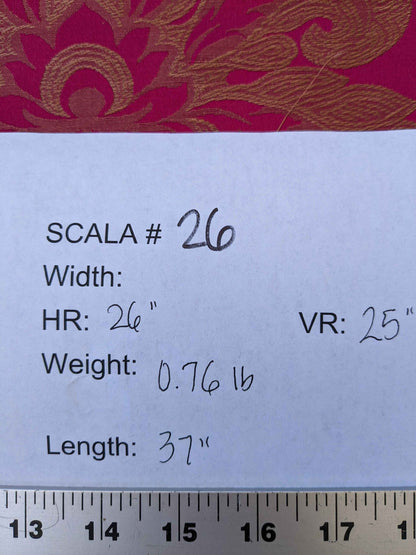 1Y+ Lelievre Paris Coppelia Amarante Cotton Linen Pink Damask Cotton Linen Medallion Renaissance