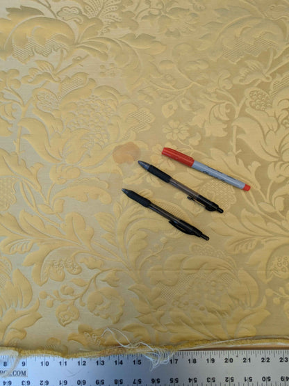 Scalamandre Damask Yellow Gold Floral Botanical Renaissance 1.9y