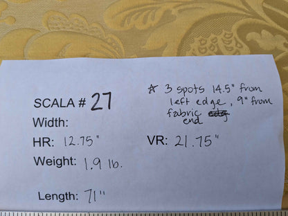 Scalamandre Damask Yellow Gold Floral Botanical Renaissance 1.9y