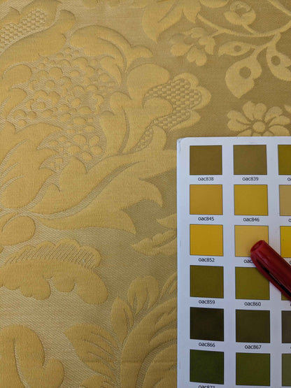 Scalamandre Damask Yellow Gold Floral Botanical Renaissance 1.9y