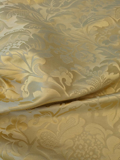 Scalamandre Damask Yellow Gold Floral Botanical Renaissance 1.9y