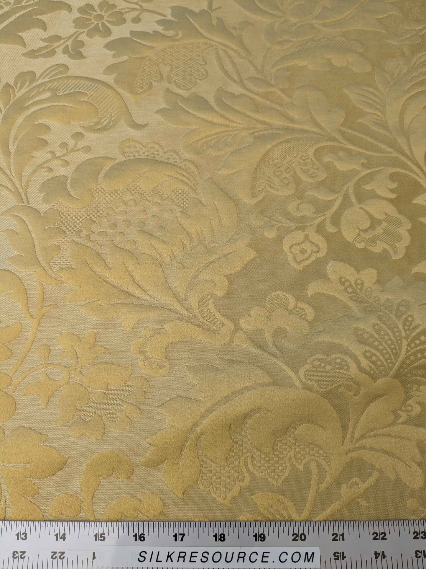 Scalamandre Damask Yellow Gold Floral Botanical Renaissance 1.9y