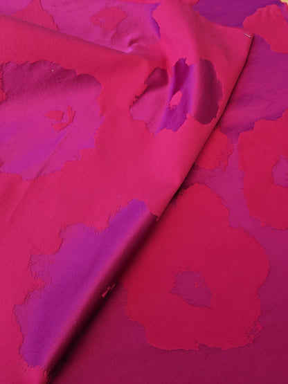 Sonia Rykiel Maison Rue Saint Simon Bonbon Cotton Silk Pink Art Deco Abstract Botanical MSRP USD300+/y 54" x 36.5"