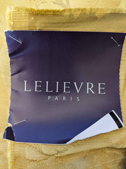 2y Lelievre Paris Damas Delacroix Soufre Cotton Damask Gold Botanical Floral Large Pattern Historic Renaissance  MSRP USD 522/y