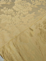2y Lelievre Paris Damas Delacroix Soufre Cotton Damask Gold Botanical Floral Large Pattern Historic Renaissance  MSRP USD 522/y