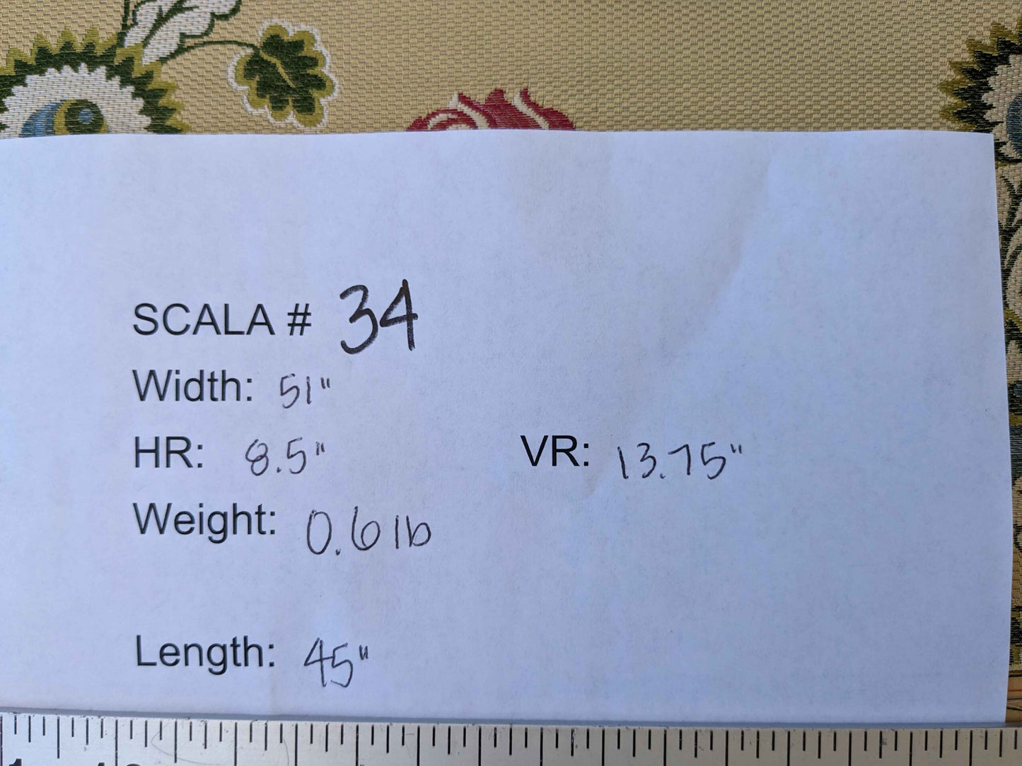 Tassinari and Chatel Rose Du Roi Or Pale Silk Floral Botanical Tree Foliage Stripe 51"Width x 45" Length