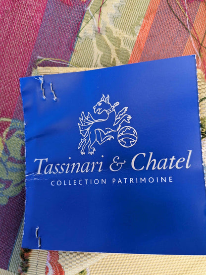 Tassinari and Chatel Rose Du Roi Or Pale Silk Floral Botanical Tree Foliage Stripe 51"Width x 45" Length