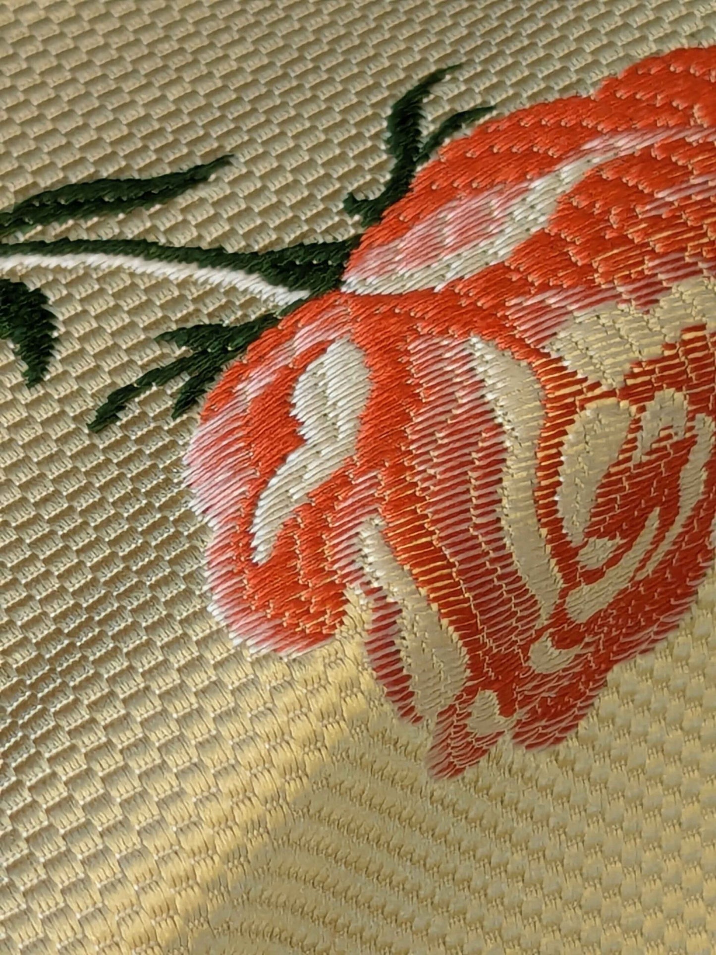 Tassinari and Chatel Rose Du Roi Or Pale Silk Floral Botanical Tree Foliage Stripe 51"Width x 45" Length