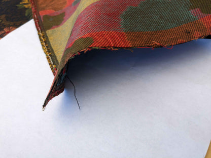 Scalamandre Botanical Floral Tree Foliage Black Brown Red Blue Large Pattern 56.5"Width x 28" Length