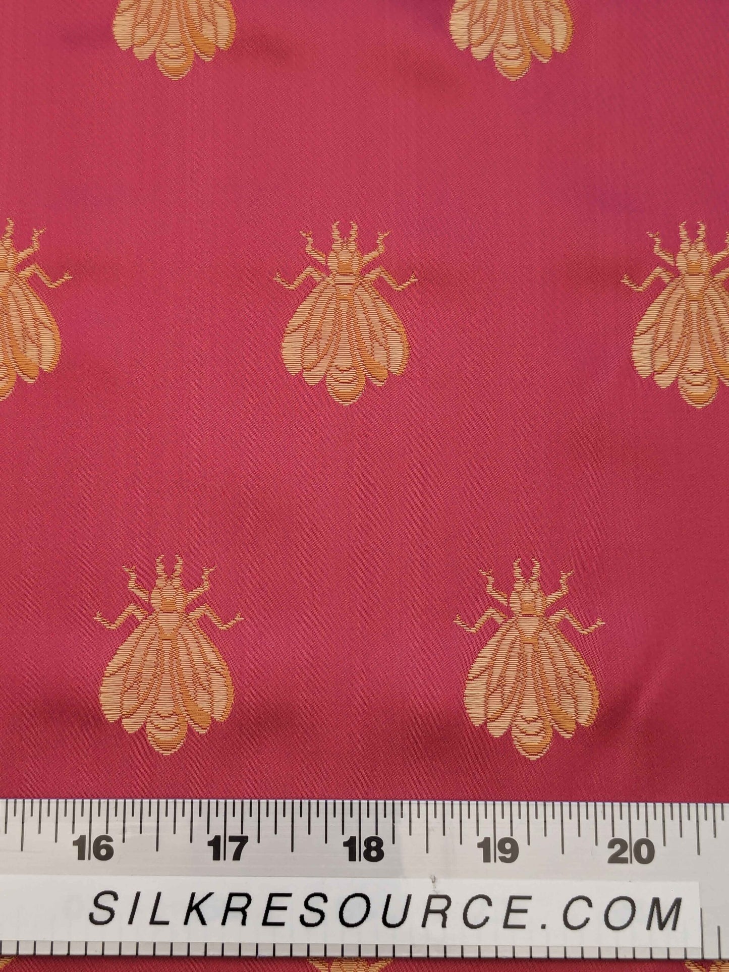 Scalamandre Silk Pink Gold Bees Napolean French Neoclassic 2.1yards