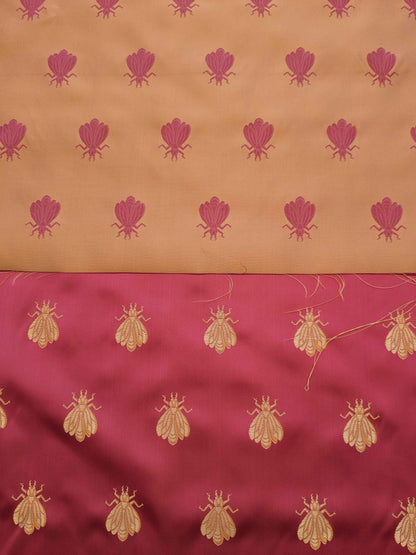 Scalamandre Silk Pink Gold Bees Napolean French Neoclassic 2.1yards