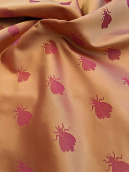 Scalamandre Silk Pink Gold Bees Napolean French Neoclassic 2.1yards
