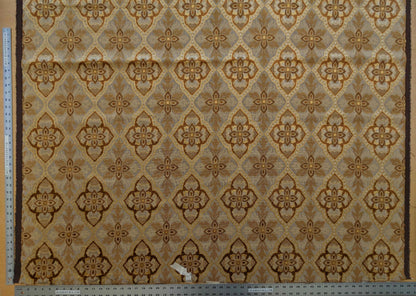 Scalamandre Art Deco Diamond Medieval Brown Cut Velvet 56″Width x 47 Length