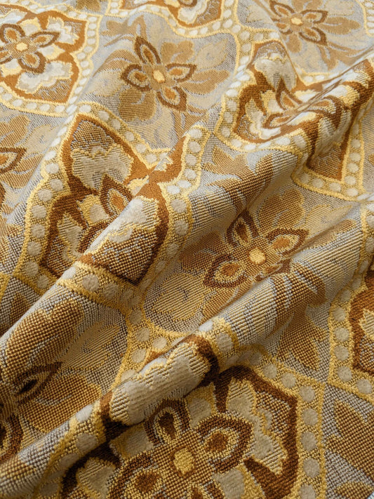 Scalamandre Art Deco Diamond Cut Velvet - Medieval Brown