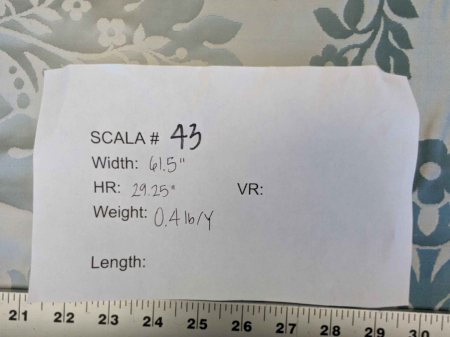 by yard Scalamandre Damask Silk Blend Silver Blue Gray White Botanical Floral Stripe French Renaissance