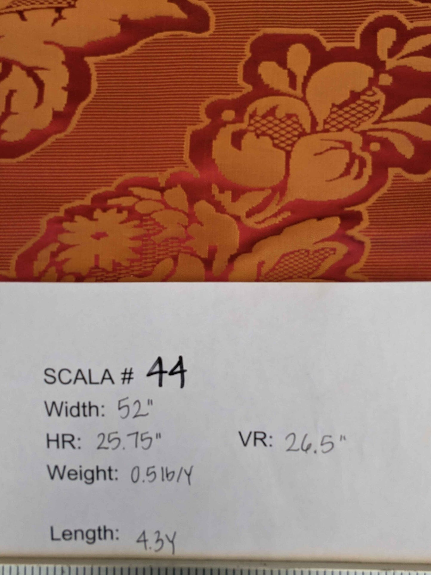 By yard Scalamandre Red Damask Medallion Botanical Renaissance Reversible Historical MSRP USD400+/Y