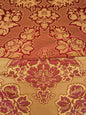 By yard Scalamandre Red Damask Medallion Botanical Renaissance Reversible Historical MSRP USD400+/Y