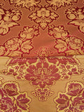 By yard Scalamandre Red Damask Medallion Botanical Renaissance Reversible Historical MSRP USD400+/Y