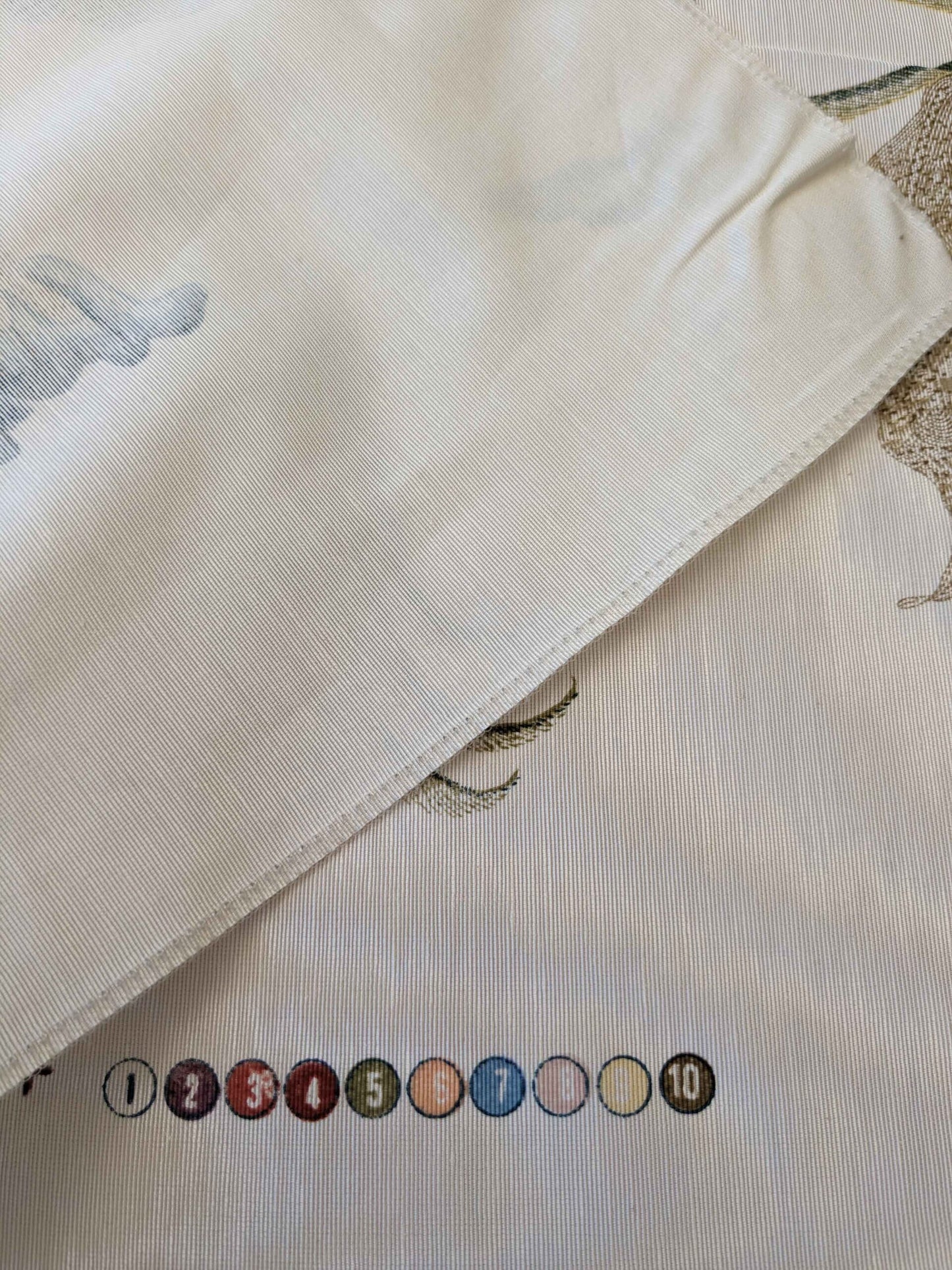 2.3y Scalamandre Birds Botanical Floral Botanical Tree Cream White