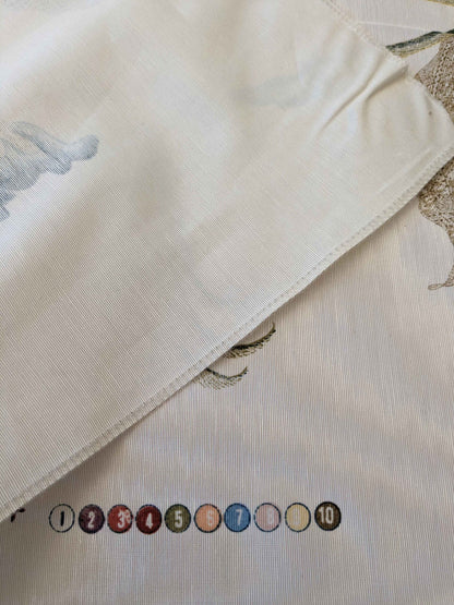 2.3y Scalamandre Birds Botanical Floral Botanical Tree Cream White