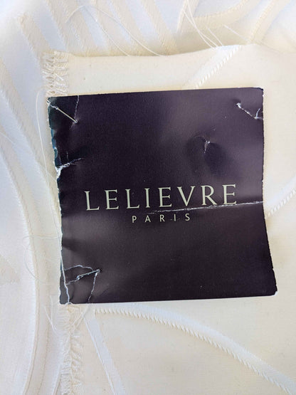 1.1 yard x118" wide Lelievre Paris Trefle M1-Ivoire Damask Historic Jacquard Diamond Ogee Graphic White Cream Ivory Polyester