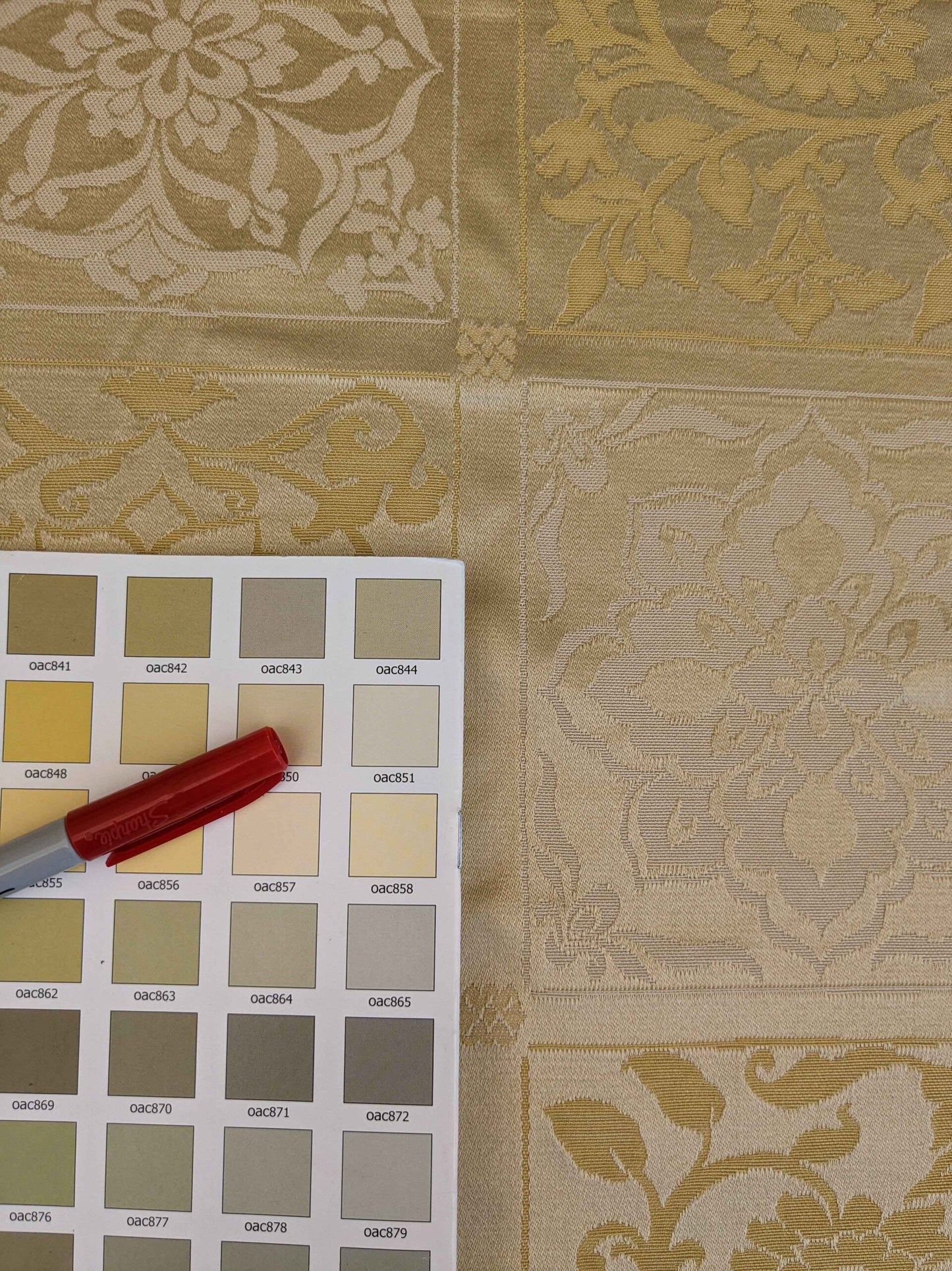 2y Scalamandre Plaid Check Damask Square Historic Art Deco Suzani Renaissance Silk Gold