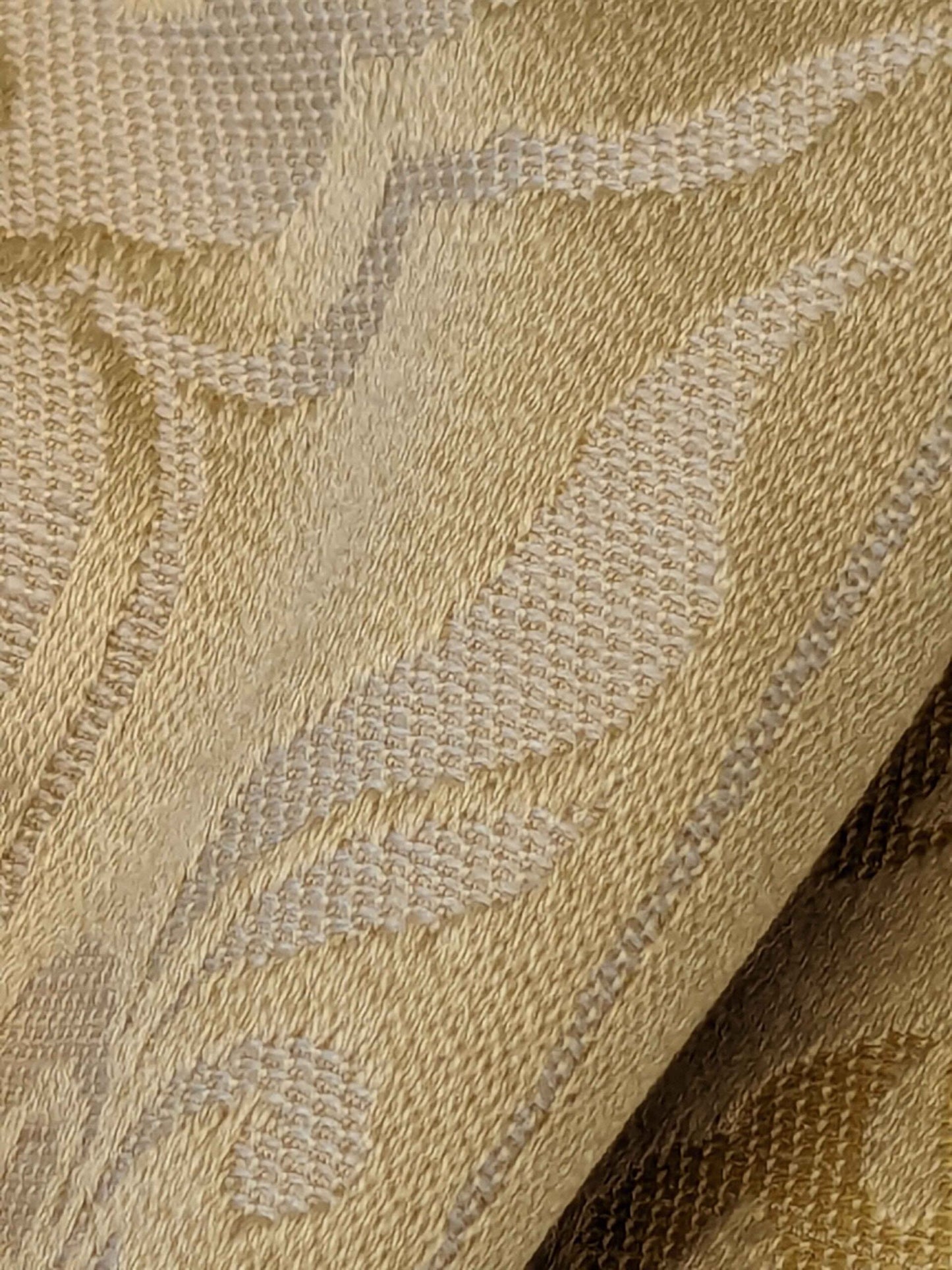 2y Scalamandre Plaid Check Damask Square Historic Art Deco Suzani Renaissance Silk Gold