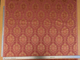 1.2y Scalamandre Medallion Red Gold Damask Floral Botanical Renaissance