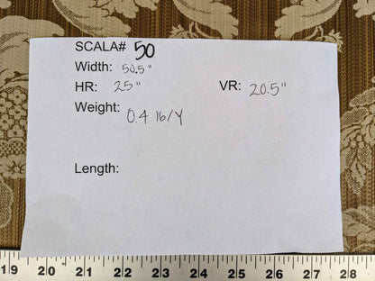 By yard Scalamandre Silk Damask Brown Floral Classic French Botanical Renaissance Large Pattern