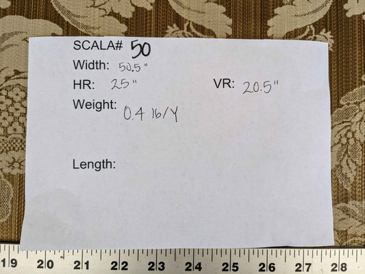 By yard Scalamandre Silk Damask Brown Floral Classic French Botanical Renaissance Large Pattern