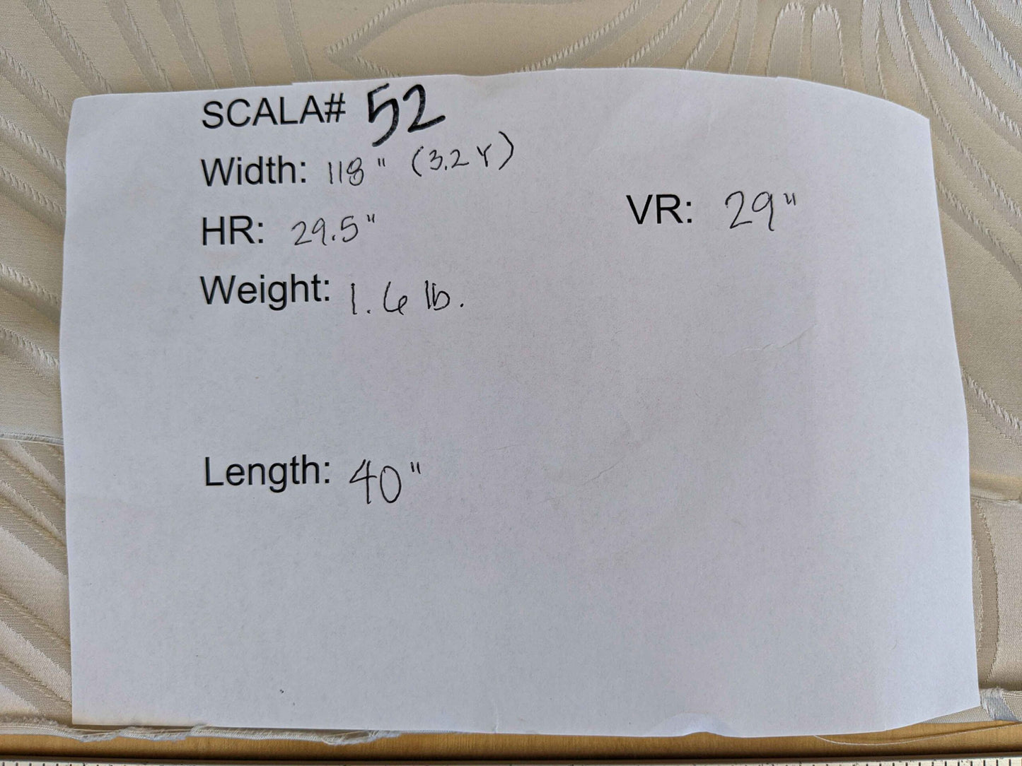 40"Length x 118" Width Lelievre Paris Trefle M1-Ivoire Damask Historic Jacquard Diamond Ogee Graphic White Cream Ivory Polyester